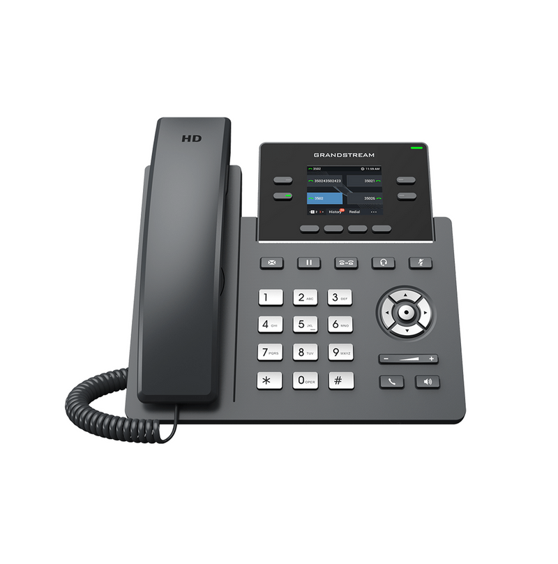 Teléfono IP SIP HD Color POE SIN-FP 2 Líneas GRP2612P Marca: Grandstream