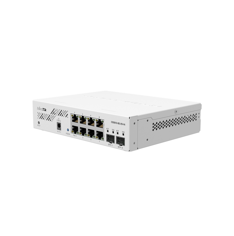 Switch smart con SwitchOS de 8 puertos SFP+ 10G Desktop/Rack Marca: Mikrotik
