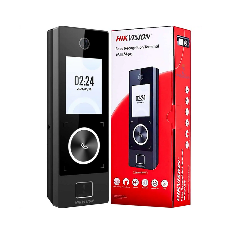 Lector biométrico reconocimiento facial con pantalla 2.4" lente 2MP Marca: Hikvision