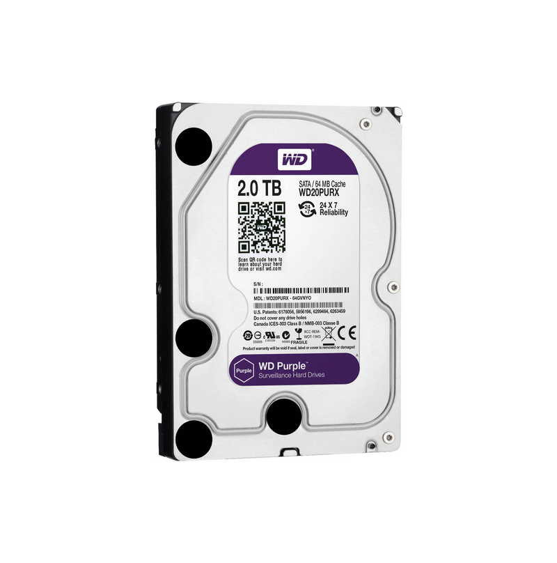 Disco duro de 2TB para CCTV Western Digital (WD) Purple Marca: Western Digital