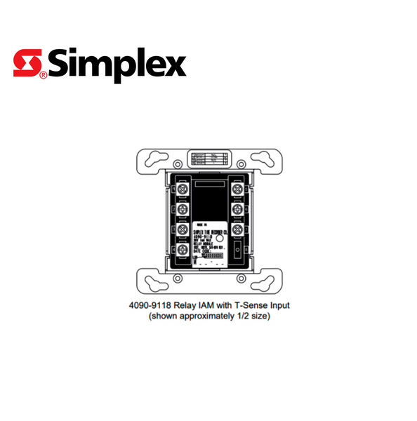 Simplex Módulo de monitoreo, relay direccionable con contacto en fo...