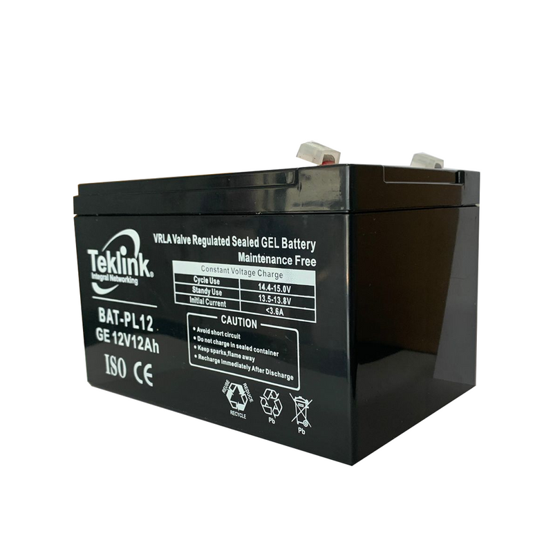 Batería de 12 voltios 12 amperios BAT-PL12 Marca: Teklink