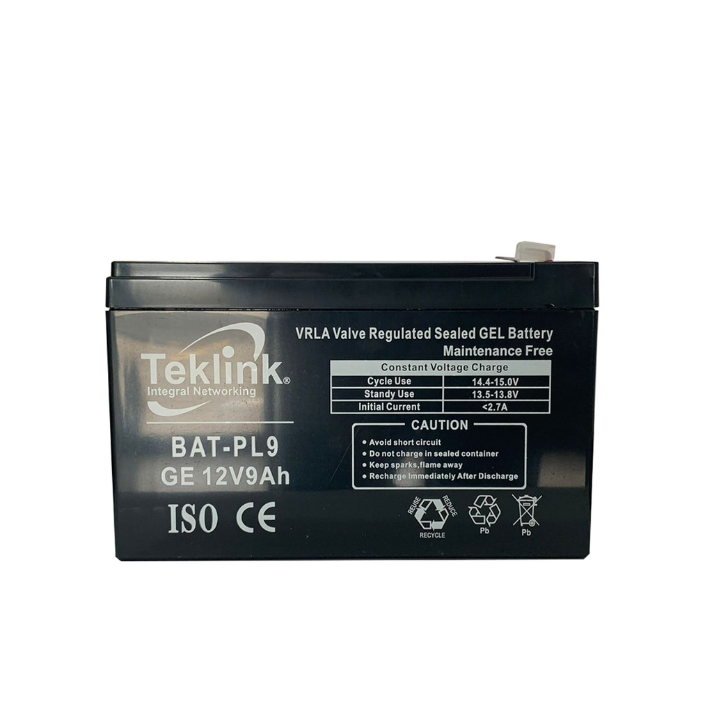 Batería de 12 voltios 9 amperios PL9 Marca: Teklink