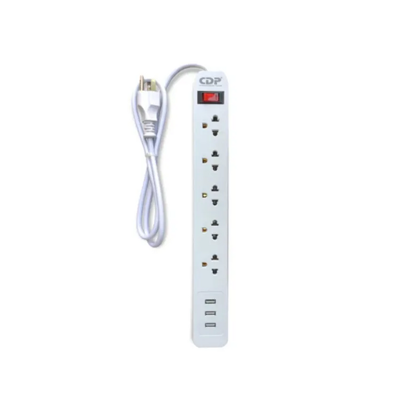 Regleta supresor de picos con 5 salidas universal 1250W RU-SS5 Marca: CDP