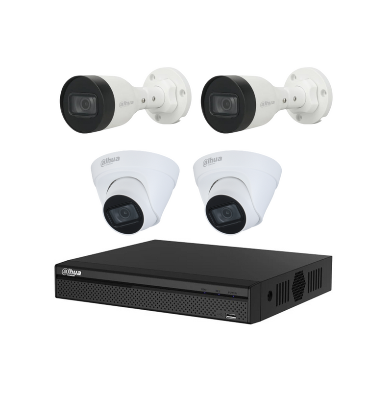 Kit de 4 cámaras de 2MP Wi-Fi y disco duro de 1TB Marca: Dahua