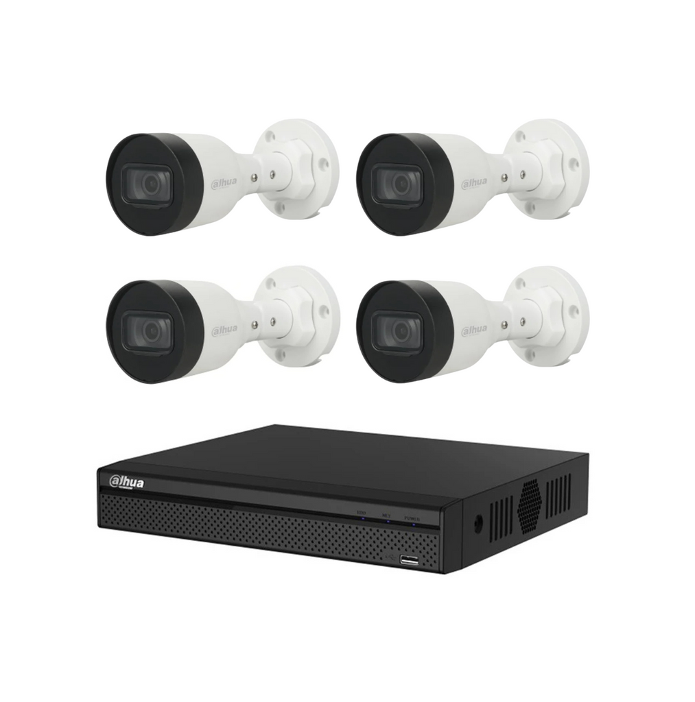 Kit de 4 cámaras de 2MP Wi-Fi bullet  y disco duro de 1TB Marca: Dahua