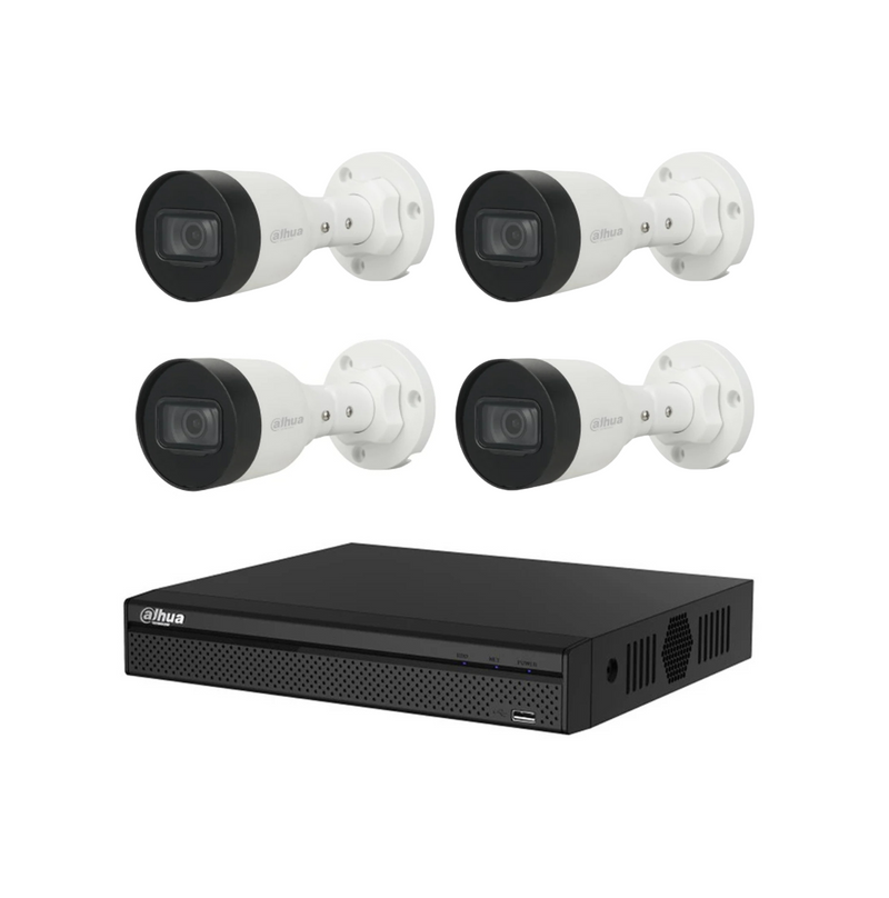 Kit de 4 cámaras de 2MP Wi-Fi bullet  y disco duro de 1TB Marca: Dahua