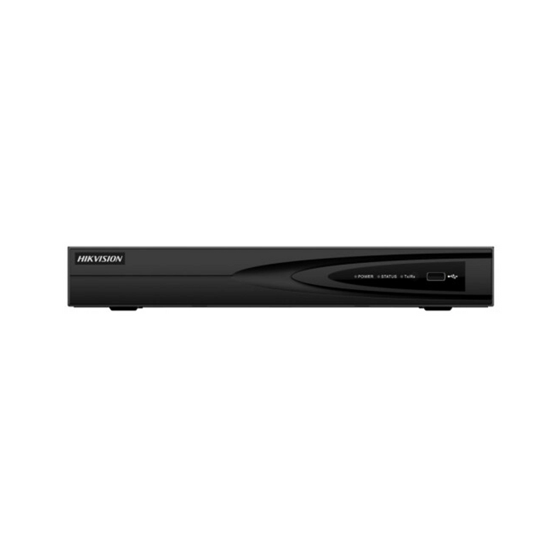 Videograbador NVR para 8 cámaras IP de 8MP Soporta codificación H.265 / H.264+ / H.264 / MPEG4. Incorpora Switch POE de 8 puertos Marca: Hikvision