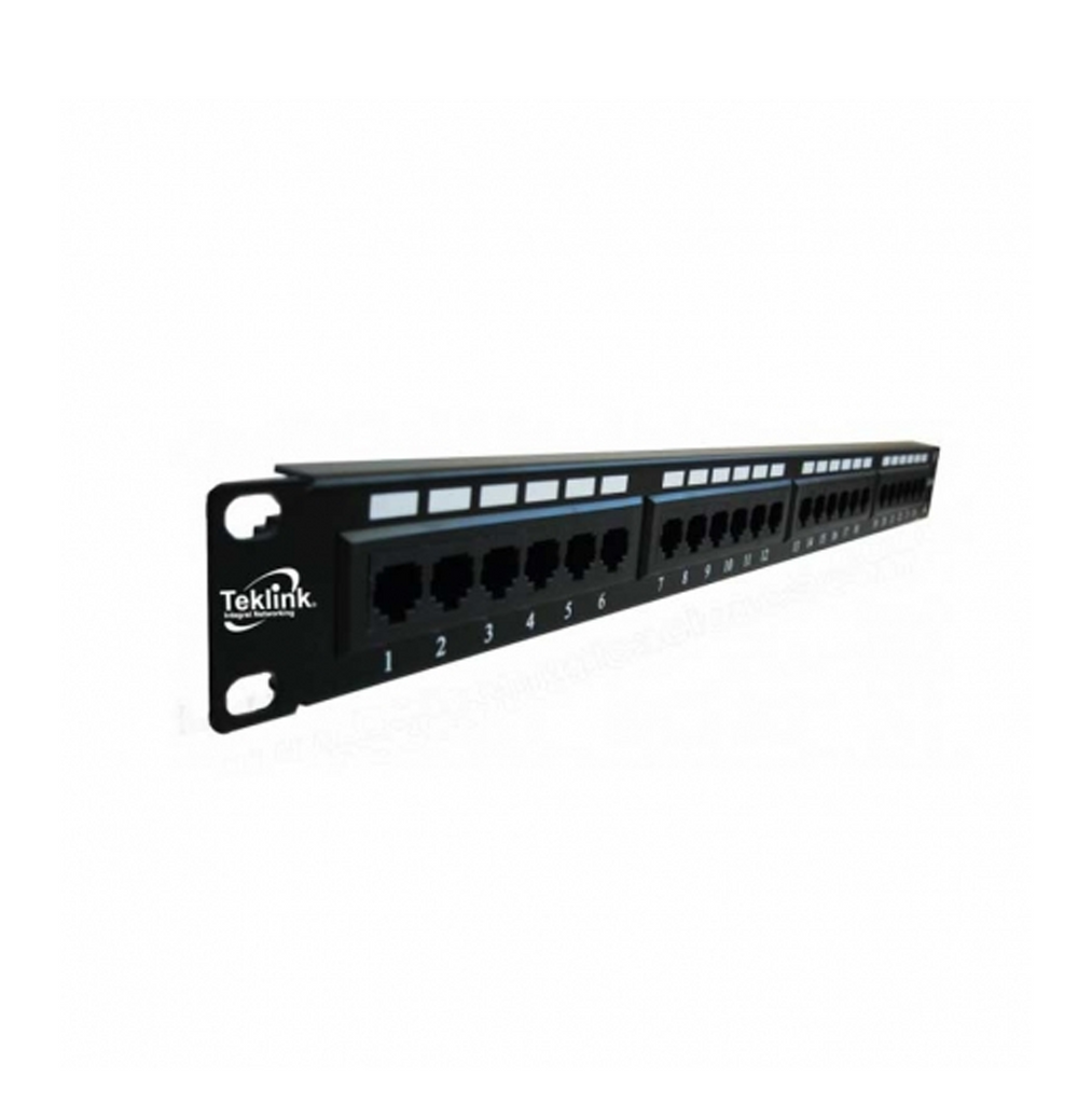 Patch panel CAT6 de 24 puertos UL PPC-2460U-TEK Marca: Teklink | Se...