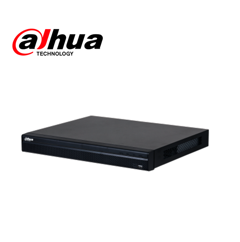 Videograbador IP POE de 16 canales 2 HDD 20TB MAX 4K H.265 + ONVIF 1 entrada y 1 salida de audio Marca: Dahua