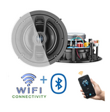 Pareja de parlantes inalámbricos Wi-Fi de 6,5" / Bluetooth para techo Marca: Smart Sonix