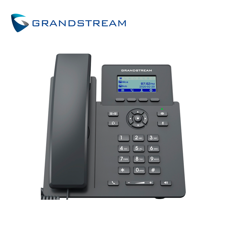 Telefono IP con WIFI 6, POE, en la frecuencia de 2,4 GHZ, 2 lineas SIP GRP2601W Marca: Grandstream