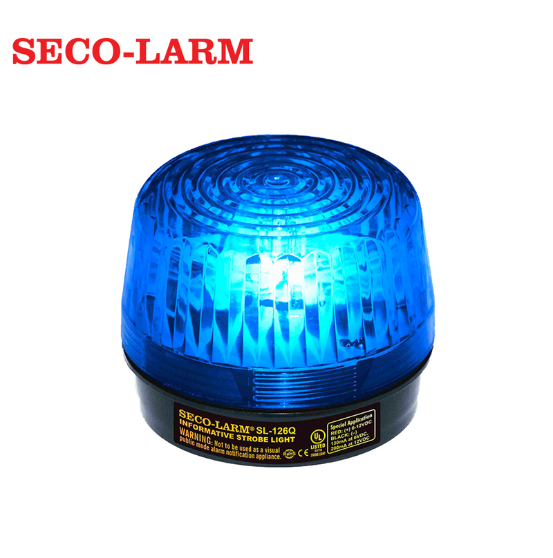 Luz estroboscopica de tubo de xenón: azul, 6 ~ 12 V CC SL126QB Marca: Seco-Larm