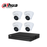 Kit de 4 cámaras domo de 2MP + NVR Marca: Dahua