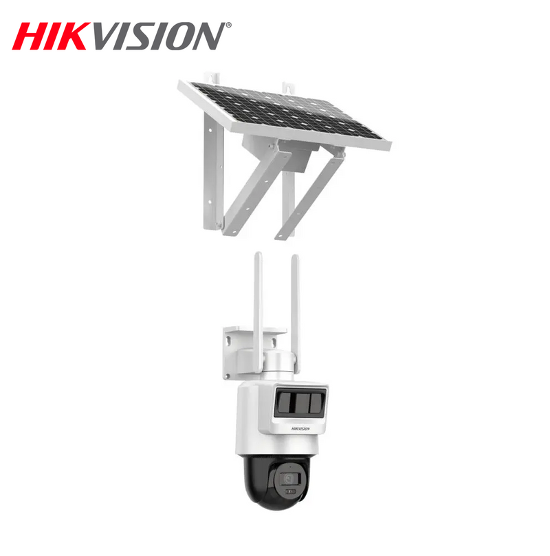 Kit Solar IP All in One, Doble Detección (Radar + PIR), PT IP 4 Megapixel/  Panel Solar, Batería de Respaldo de Litio DS-2DE2C400IWG-K-4G Marca: Hikvision