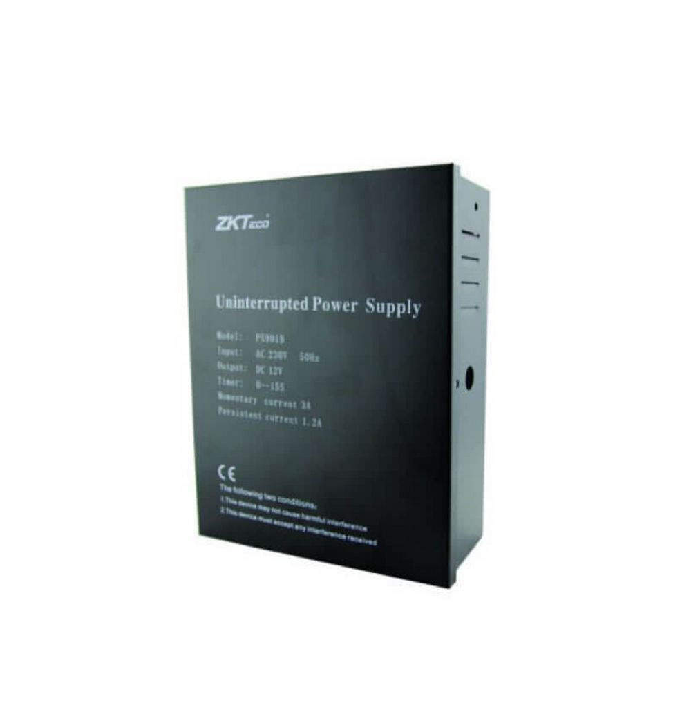 Fuente de poder 12V DC con cargador de batería PS902B Marca: ZKTeco