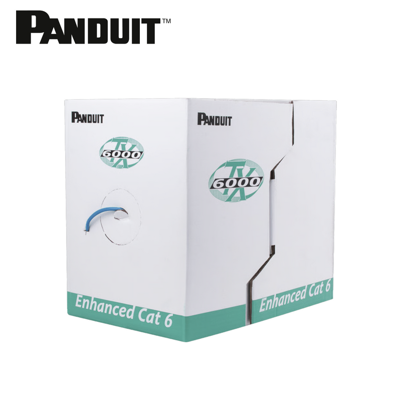 Bobina de Cable UTP 305 Metros (1000 Pies) de Cobre, 23 AWG, TX6000™ PanNet, Reelex, Azul, Categoría 6 PUC6004BU-ME Marca: Panduit