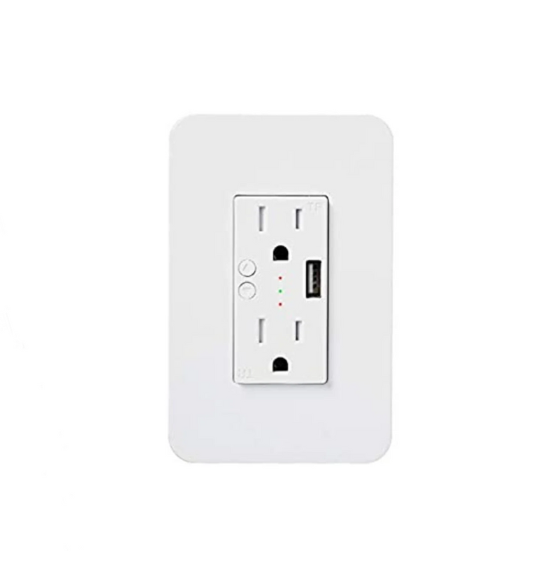 Tomacorriente de pared wifi inteligente con USB KS604S