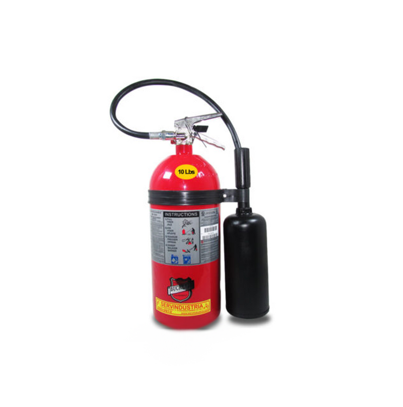 Extintor de polvo quimico de modelo 10 libras ABC Marca: Buckele