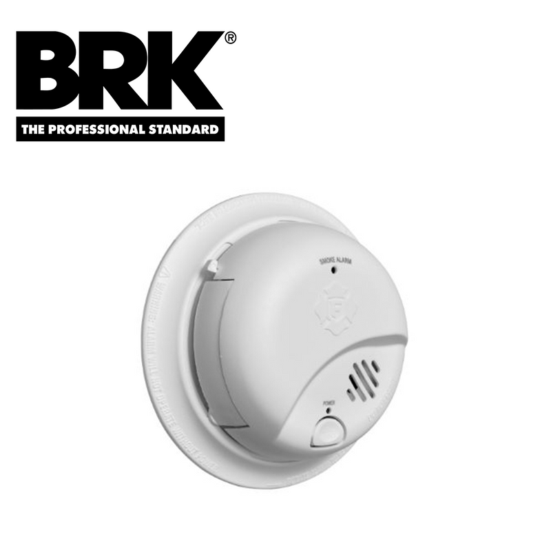 Sensor de humo a batería 9VDC, no requiere conexión a la red eléctrica SMI100 Marca: BRK