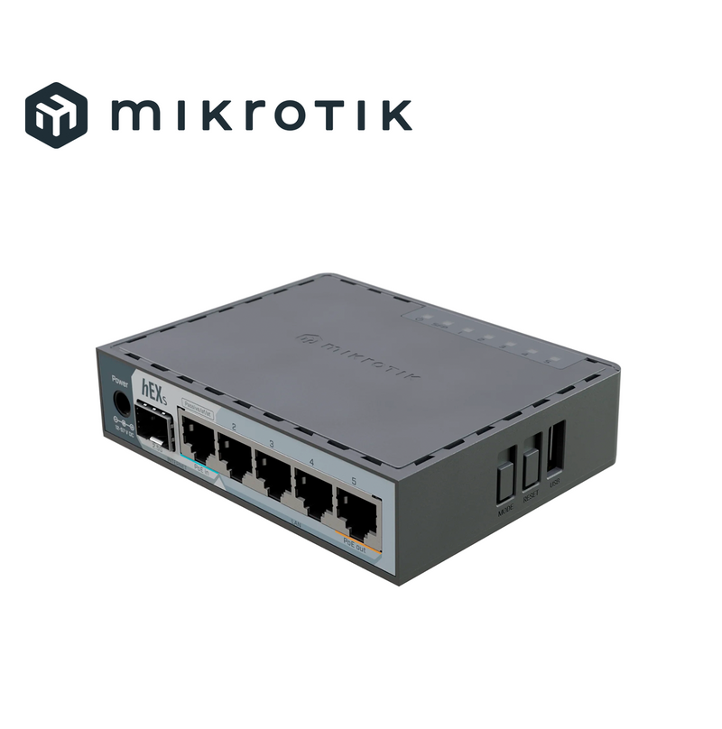 Router compacto con un puerto SFP de 2,5 G, 5x Gigabit Ethernet E60iUGS Marca: Mikrotik