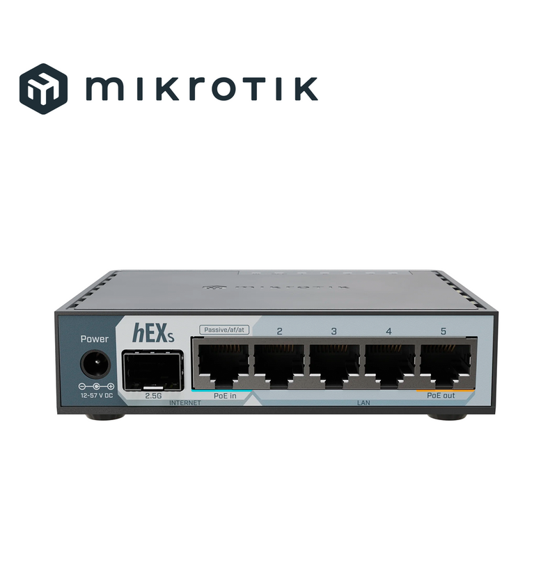 Router compacto con un puerto SFP de 2,5 G, 5x Gigabit Ethernet E60iUGS Marca: Mikrotik