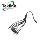 Power Splitter cable de 8 / 1 Jack hembra a 8 jack macho CCTV Marca: Teklink