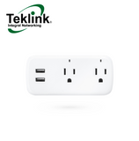 Enchufe inteligente WIFI tecnología Tuya 2 tomas 10A 2 USB 2A TK-BSD08 Marca: Teklink