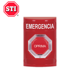 Botón de Emergencia, Texto en Español, Color Rojo SS2009EM-ES Marca: STI