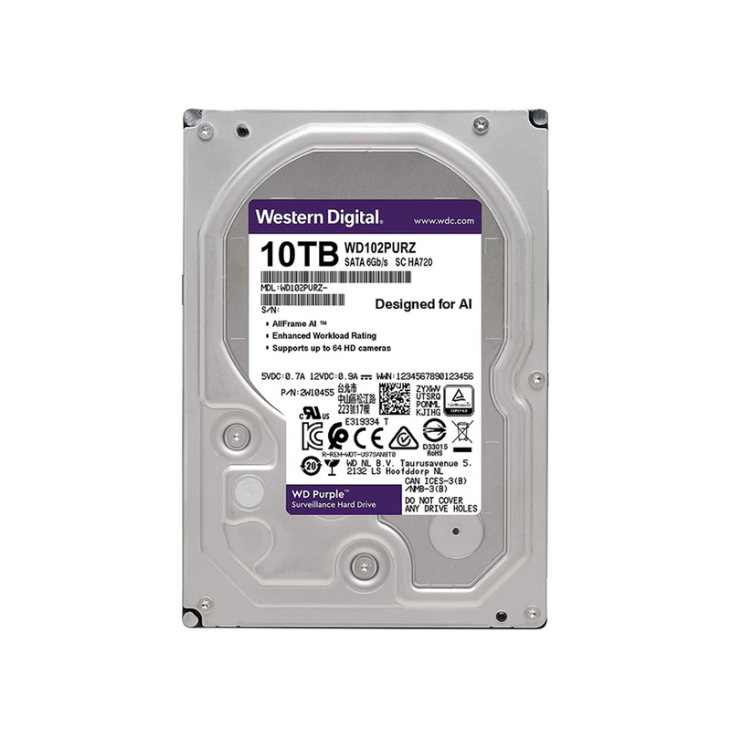 Disco duro 10TB para videovigilancia WD Purple PRO Marca: WD