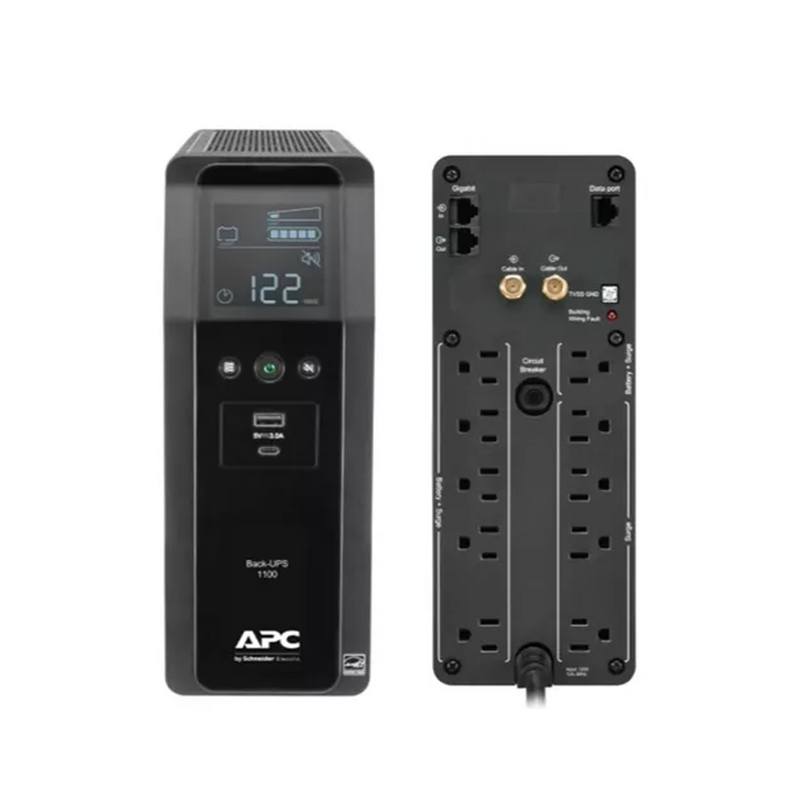 UPS BR1500M2-LM 1500VA/900W 10 salidas 2 puertos USB AVR pantalla LCD LAM Marca: APC