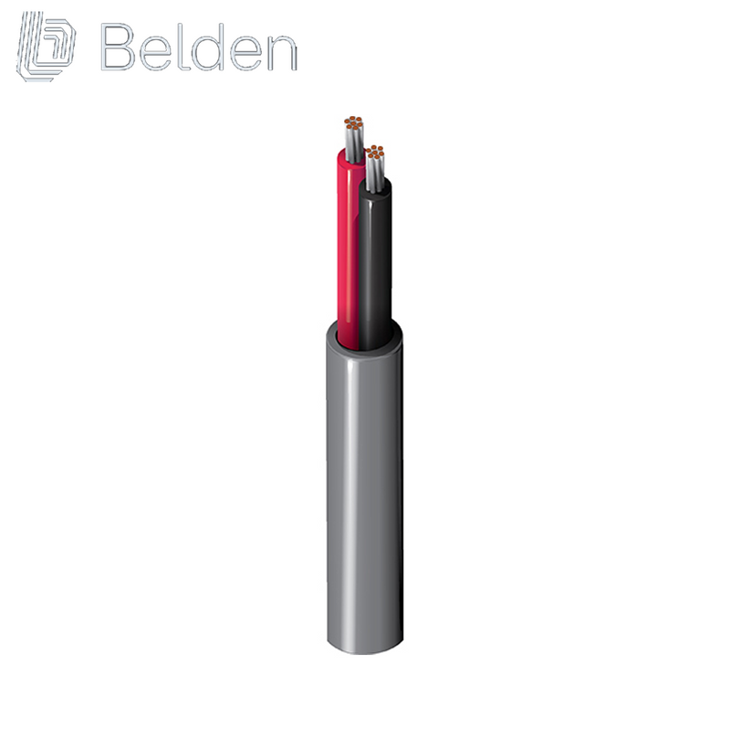 Cable electrónico 2 conductores 22 AWG 150MTS cobre estañado con aislamiento y chaqueta PVC CMG 8442 Marca: Belden