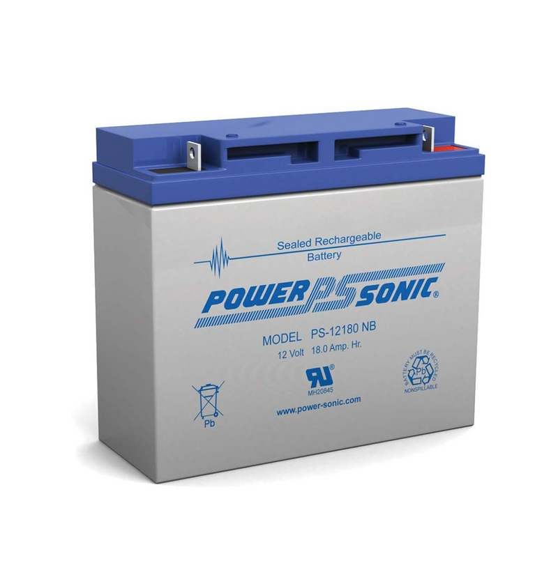 Batería recargable 12V-18A PS-12180NB terminal NB Marca: Power Sonic