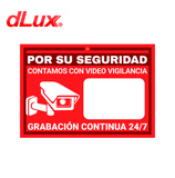 Rótulo, para CCTV, grabación continua, 24/7, RDLUX Marca: Dlux