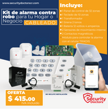 Kit de alarma para casas CABLEADA  con módulo para controlar la alarma con el celular TRIKDIS