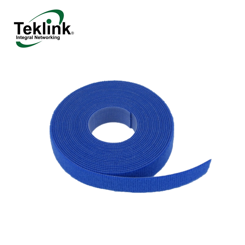Rollo de velcro 5 metros color azul Marca: Teklink