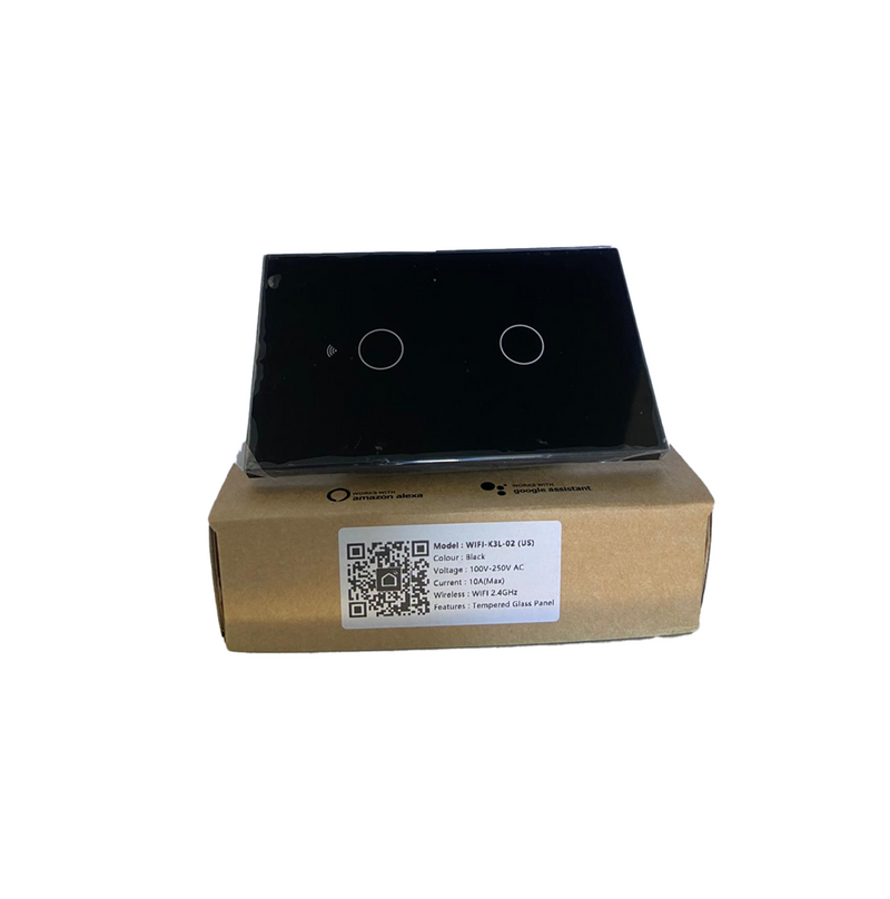 Interruptor inteligente doble color negro (SIN NEUTRO) Marca: dLux