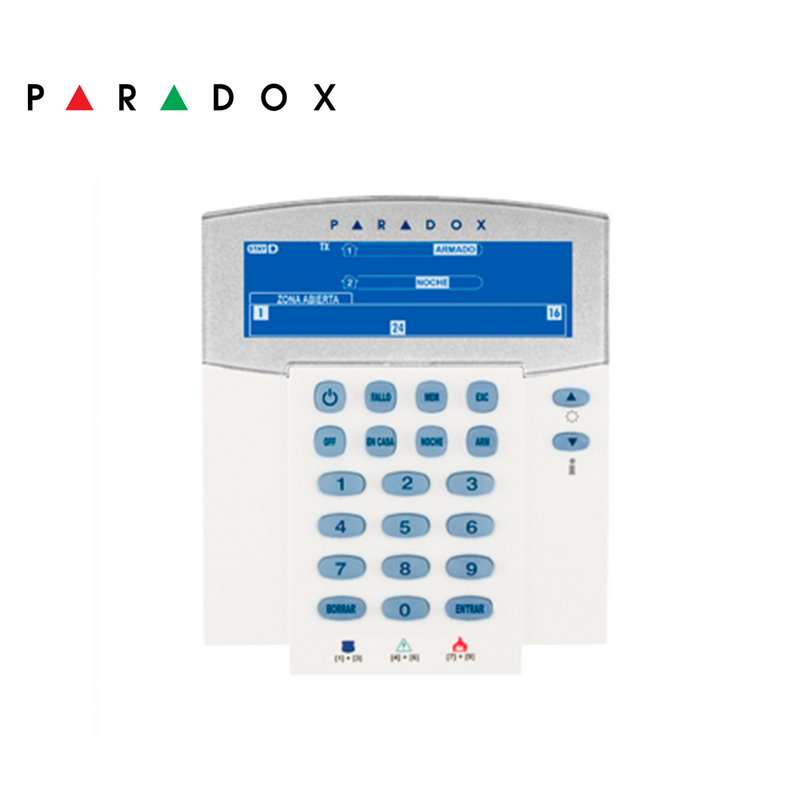 Teclado LCD inalámbrico fijo de 32 zonas K37 Marca: Paradox
