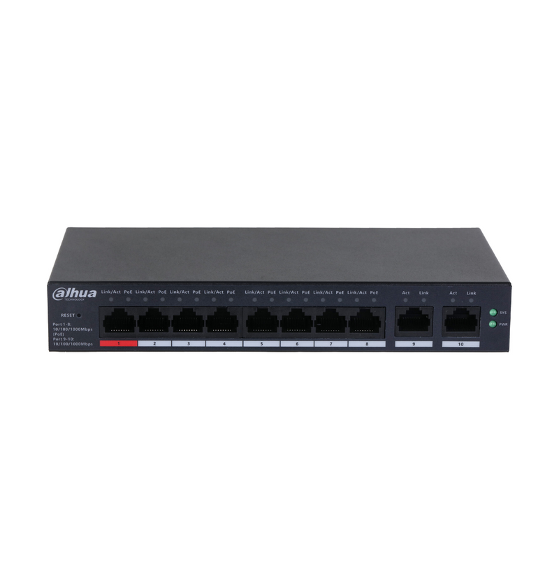 Switch cloud POE de 8 puertos UPLINK 110W CS4010-8GT-110 Marca: Dahua