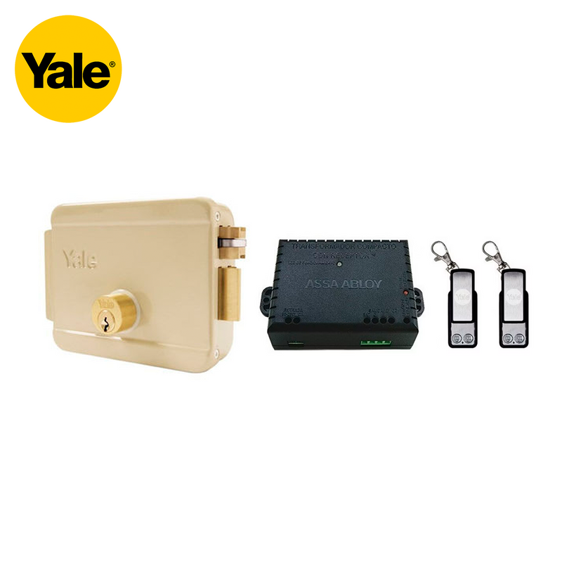 Kit de cerradura eléctrica 678-50 derecha+transformador+control remoto 10741  Marca: Yale