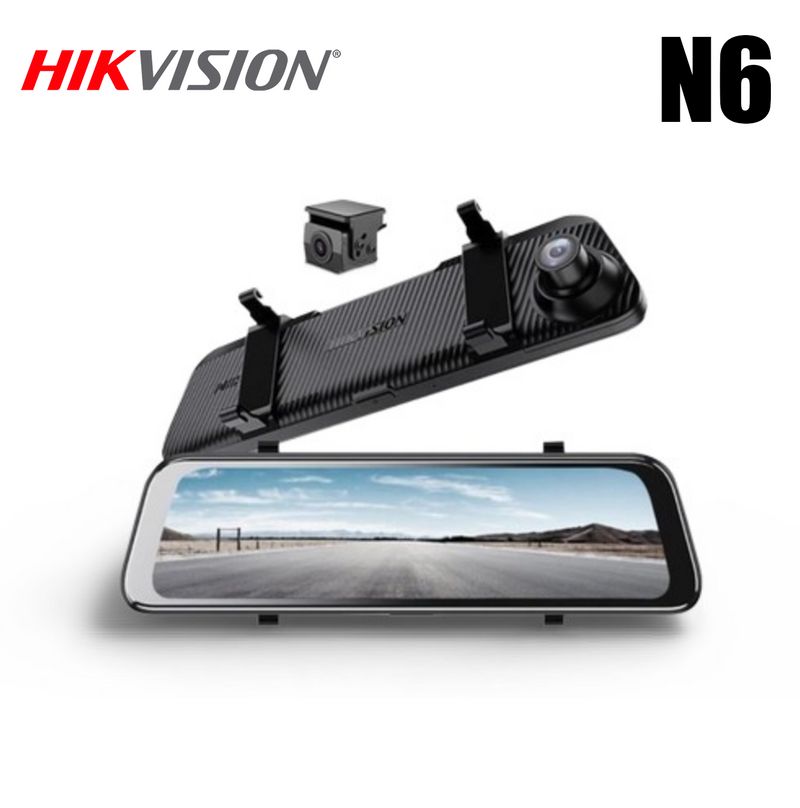 Dashcam tipo retrovisor frontal de 1080P y trasera de 1080P Pantalla full touch N6 Marca: Hikvision