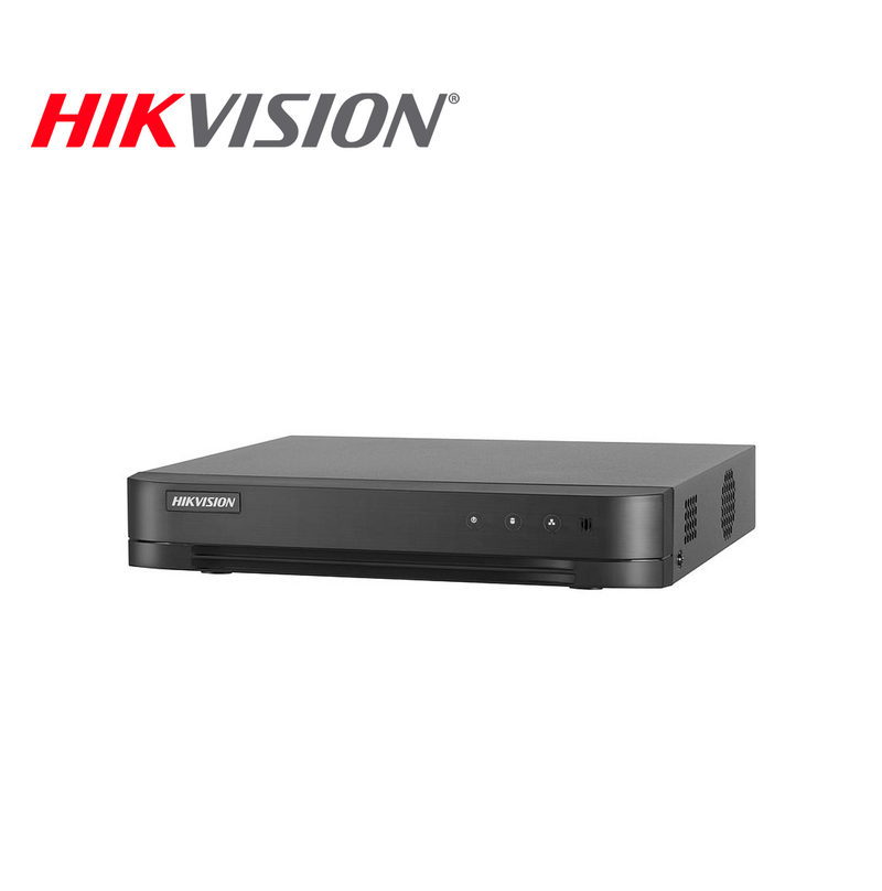 Videograbador (DVR) 5 en1 de 16 canaeles 1080pLite + 2IP 5MP 1HDD Audio vía coaxial Marca: Hikvision
