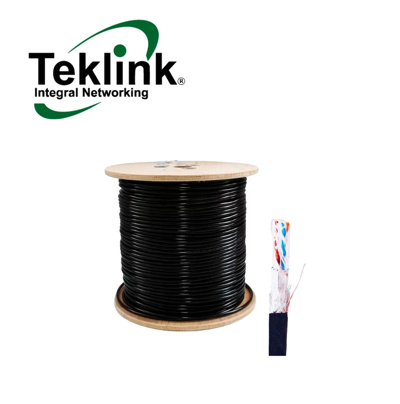 Cable SFTP Cat6 23 AWG con 40% braiding blindado exterior con gel 305 metros CAB-SFTP6OUG Marca: Teklink