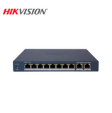 Switch 10 puertos (8 POE + 2 RJ45 GIGABIT) 20GBPS administrable DS-3E1510P-EI/M(O-STD)(B) Marca: Hikvison