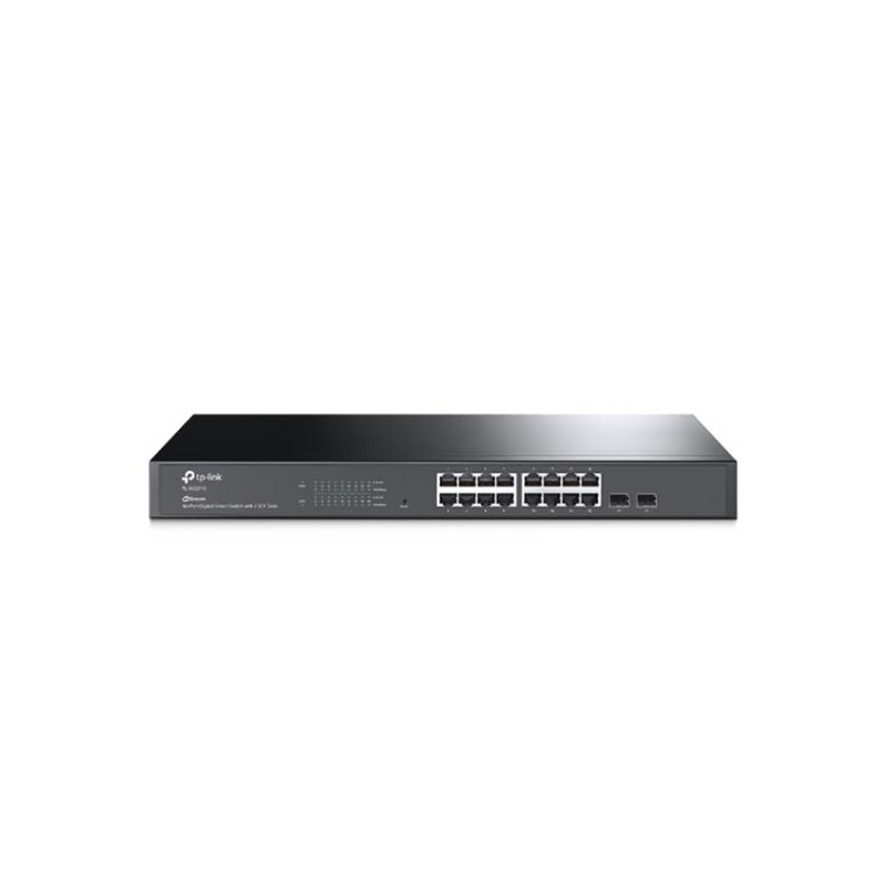 Switch omada de 16 puertas GIGABIT y 2 ranuras SFP 10/100/1000 MBPS Marca: TP-Link
