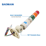 Torre de señalización LED 3 bases con base giratoria Marca: BAIMAIN