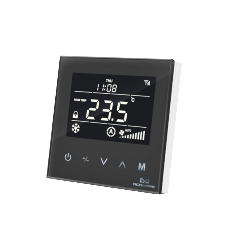Termostato Inteligente para Sistema Fan Coil de 4 tubos; negro MH8-FC4 Marca: MCOHOME