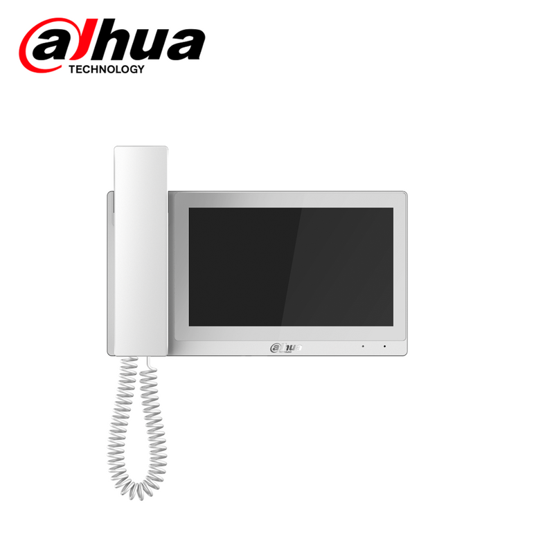 Pantalla VTH 7″ con auricular de mano blanco WIFI 12V-POE VTH5421EW-H Marca: Dahua