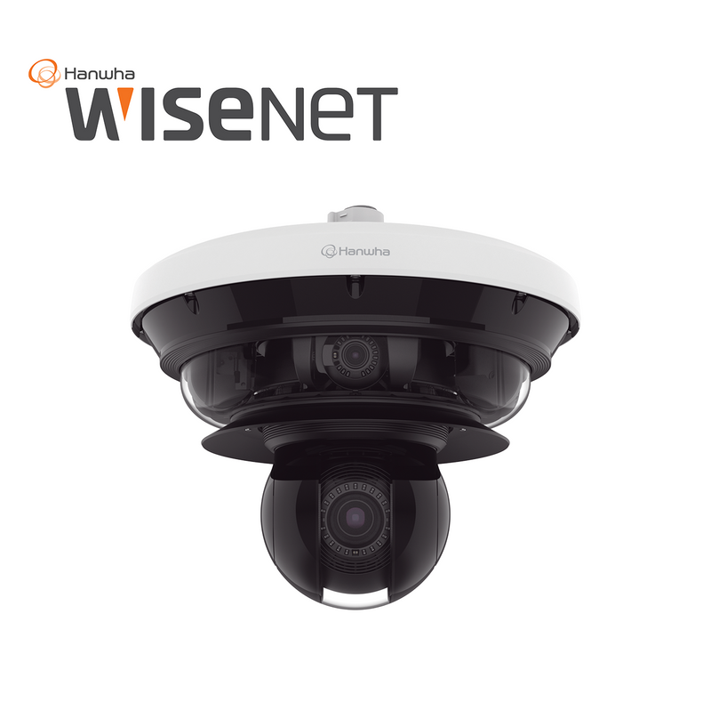 Camara IP Multisensor 34MP (4 sensores 4K) con lentes motorizados/ PTZ 2 MP 40X PNM-C34404RQPZ Marca: Hanwha