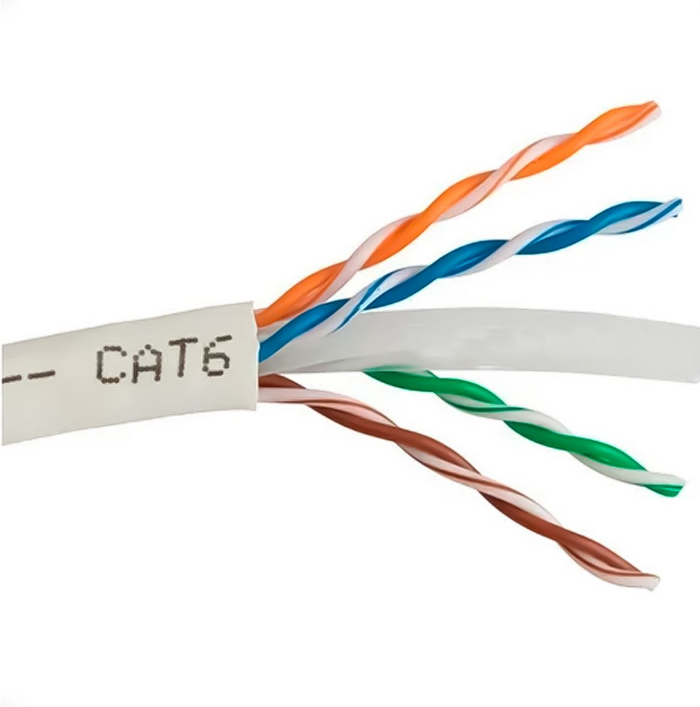 Cable UTP categoría 6 para interior 4P*0.57mm 23AWG100% cobre 1000